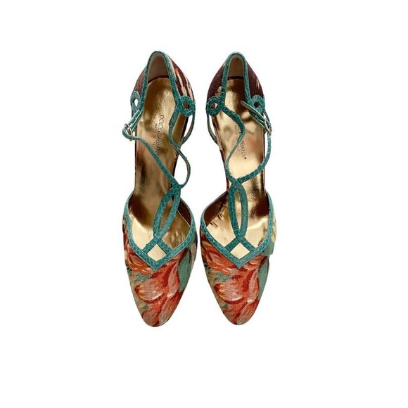 New Dolce&Gabbana Floral Closed Toe Strappy High Heels - Picture 3 of 9